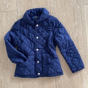 Polo Ralph Lauren navy quilted jacket, girls size 6x